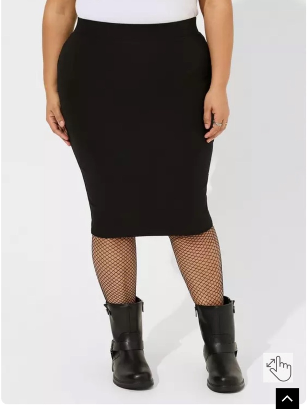 Torrid Black Stretch Midi Skirt – Size 3 (22/24)